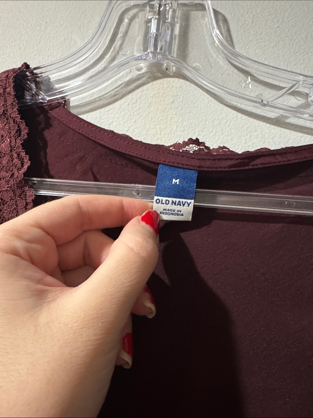 OLD NAVY• lace trim satin midi dress - Picture 4 of 7